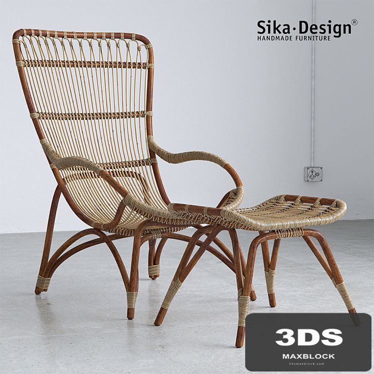 Sika Design Monet Chair and Footstool