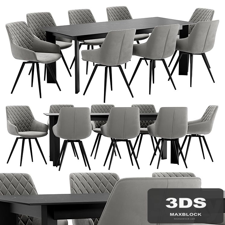 Seoul Dining Chair and Track Table