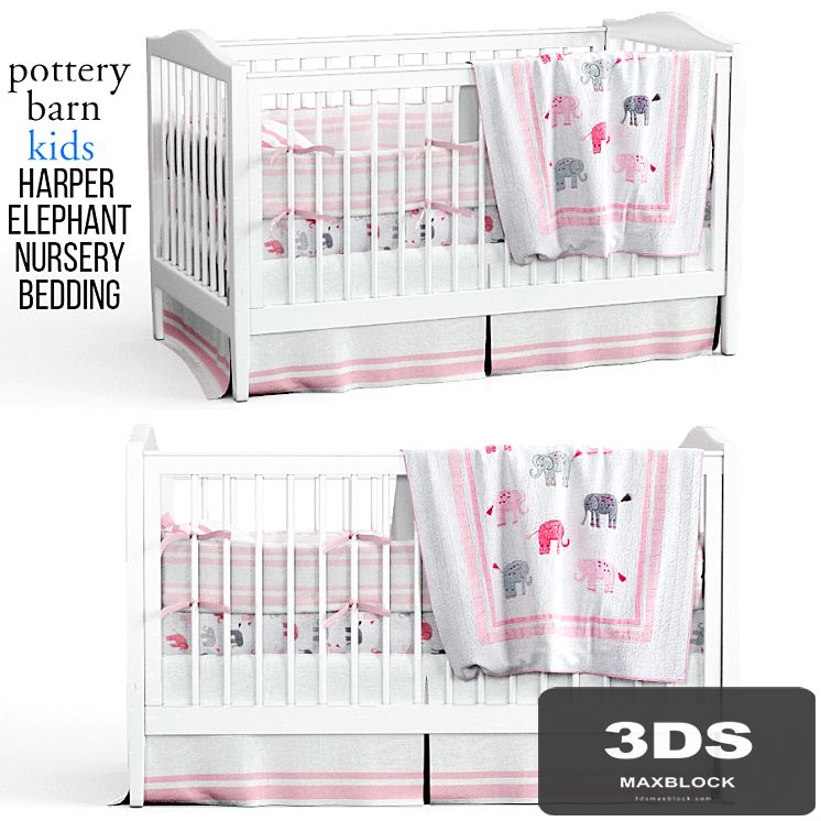 Harper Elephant Nursery Bedding