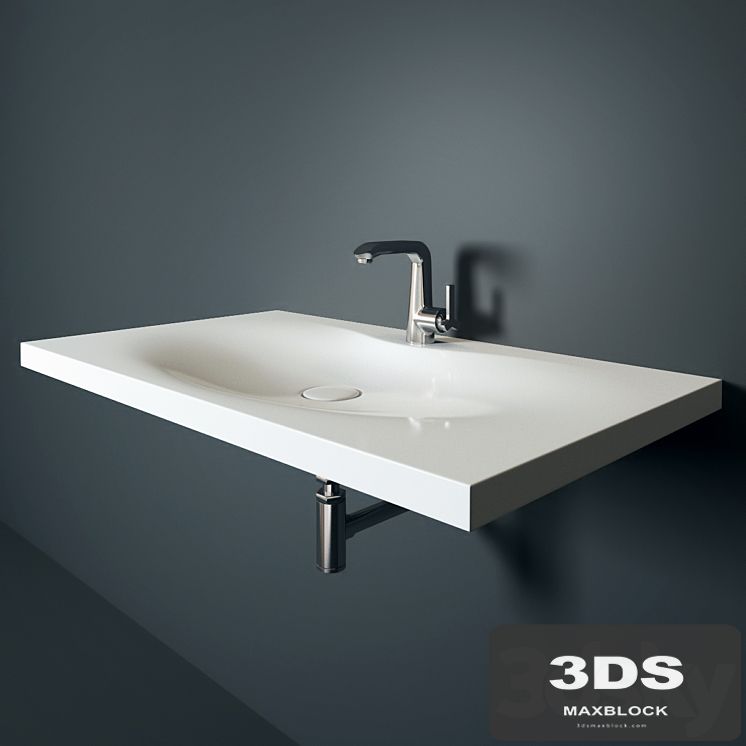 Sink and faucet Bravat Waterfall F173107C