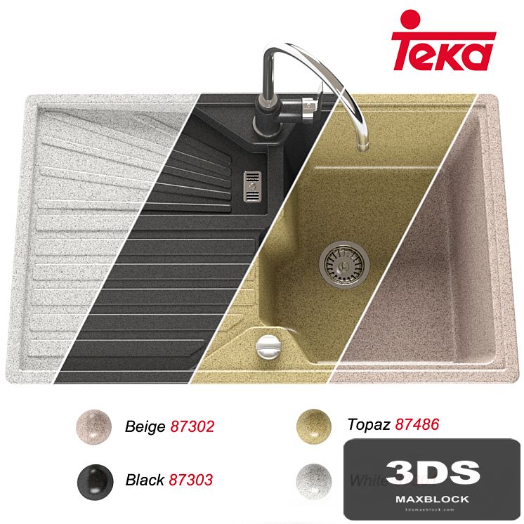 Sink Teka Cascad 45B TG, Mixer Teka Teka IN 995 TG