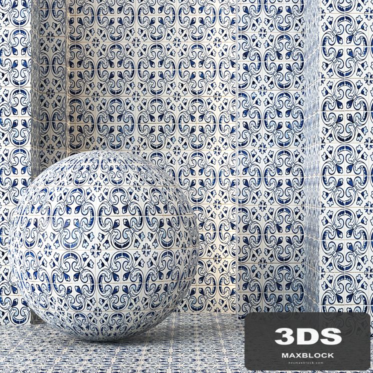 Moroccan Tile Texture 4K - Seamless - 4 Color