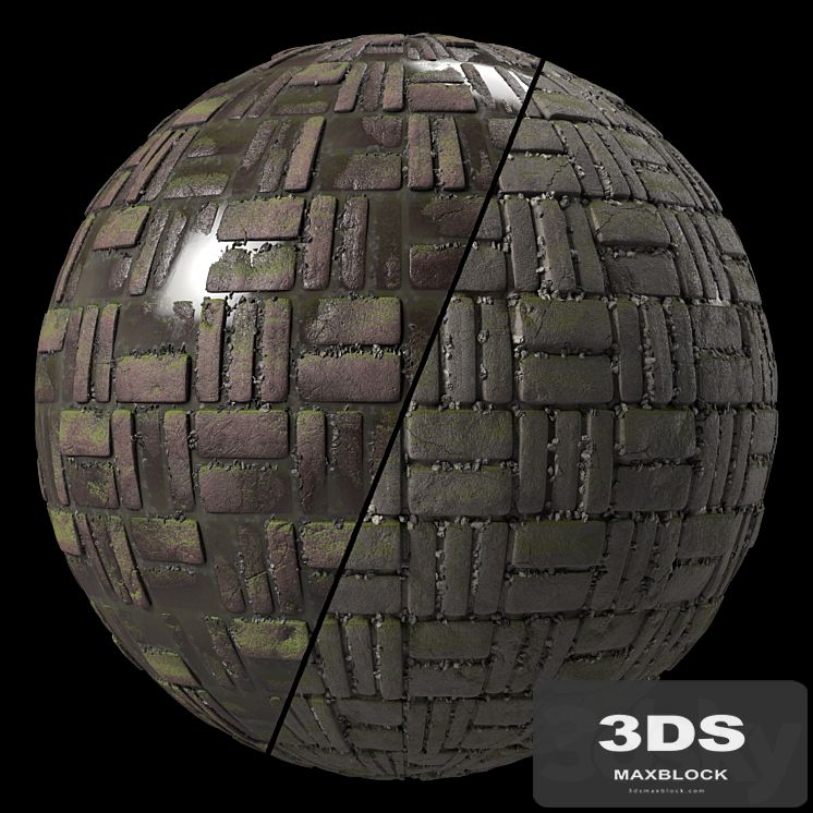 Pavement Materials 29- Slat Stone Paving By Gravel and Mud | Pbr 4k Seamless