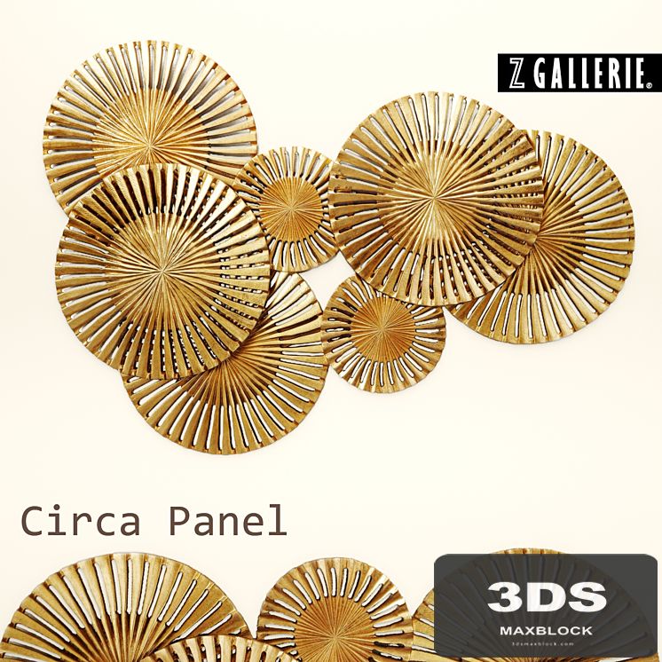Circa Panel. Z Gallerie, discs, circles, wall decor, mural, picture, panel, metallic, luxury, golden, art