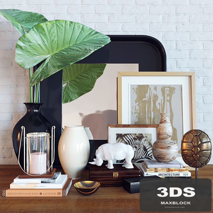 Decoration set Alocasia calidora