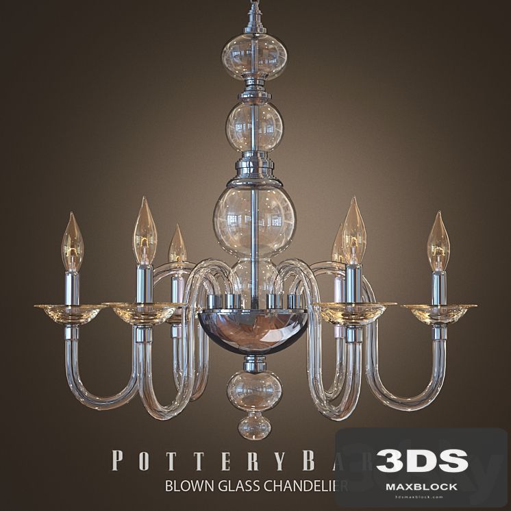 Blown Glass Chandelier