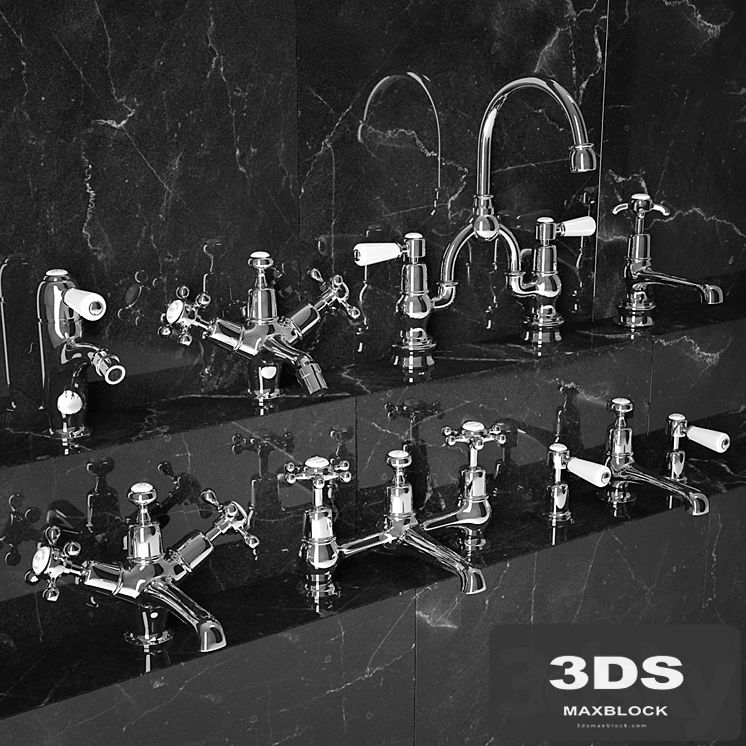 Burlington Basin &amp; Bidet Taps with Four Types of Handles