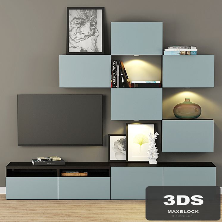 Cabinet for TV and multimedia Ikea BESTO / Besta