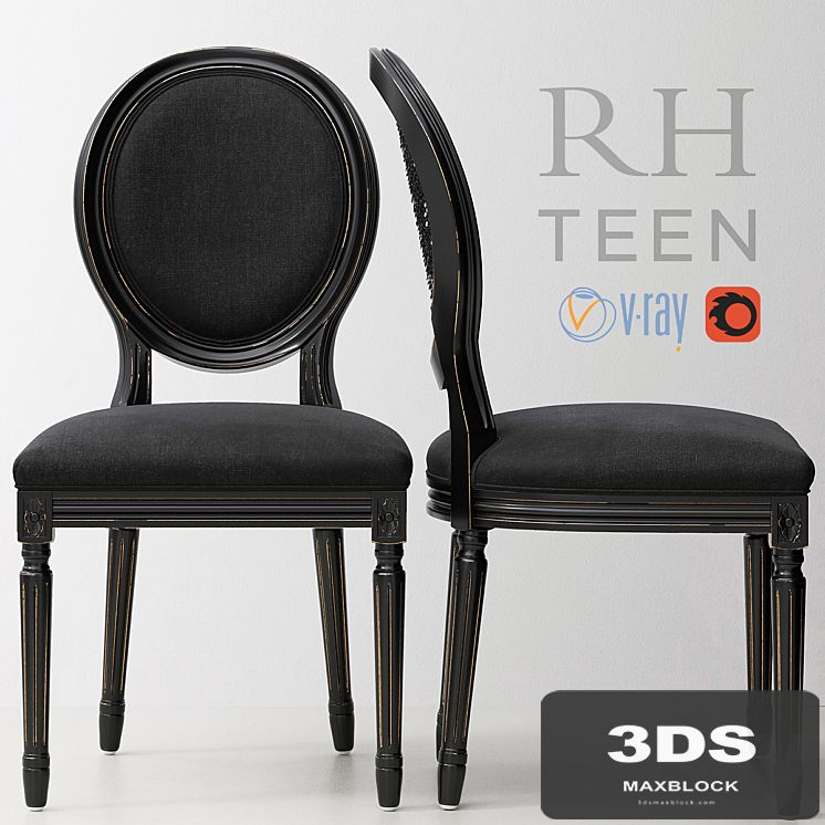 RH / VINTAGE FRENCH SEQUIN DESK CHAIR