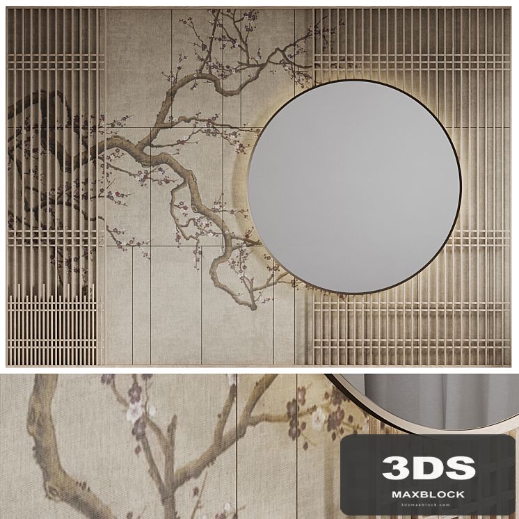 Japandi wall panel