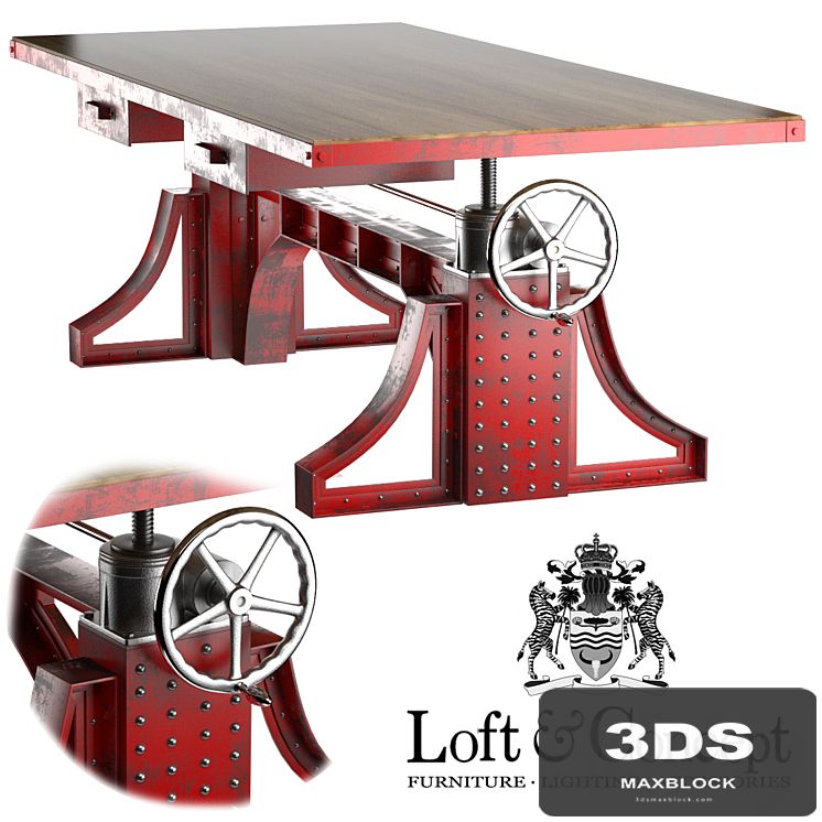 Large desktop Monika Idustrial Desk