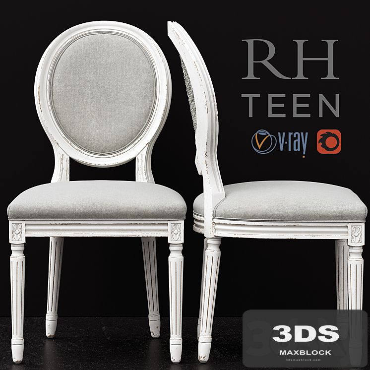 RH / VINTAGE FRENCH SEQUIN DESK CHAIR