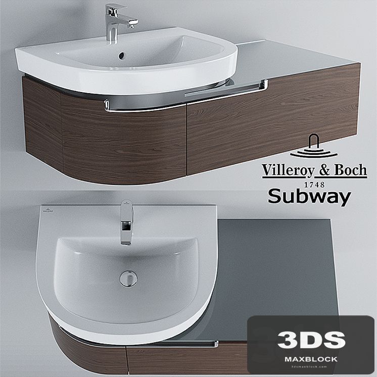 Sink and cabinet Villeroy & Boch Subway