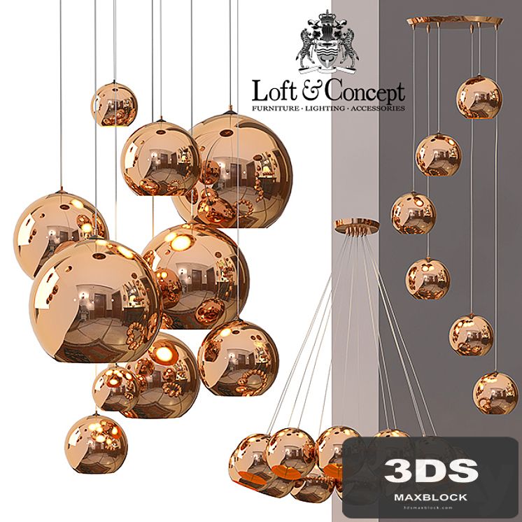 Copper Shade Chandelier