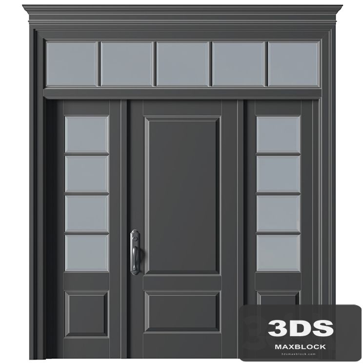 Entrance modern classic street doors. Entrance to the house.Front Iron Doors. Outdoor Entrance classic door.Art Deco External Doors. Exterior Door.Street Doors.Double Exterior Door