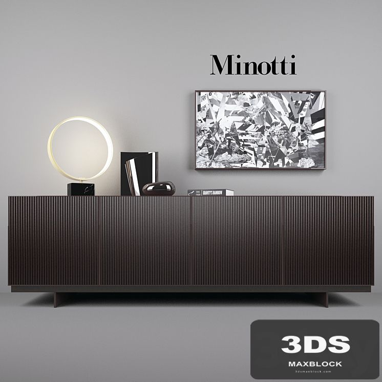 Minotti Aylon Sideboard with Accessories