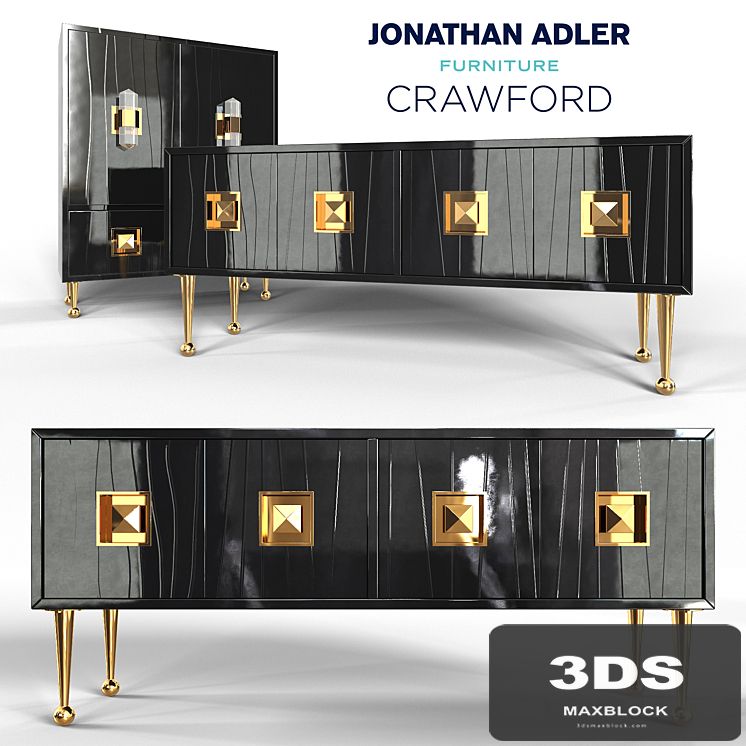 Crawford console & cabinet by Jonathan Adler