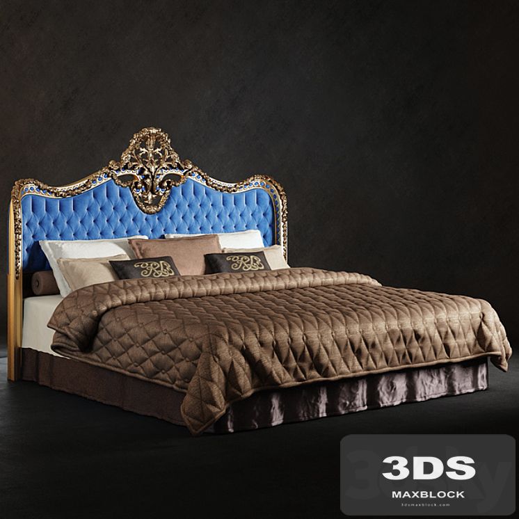 Bed with Oak Lucretia Heabord