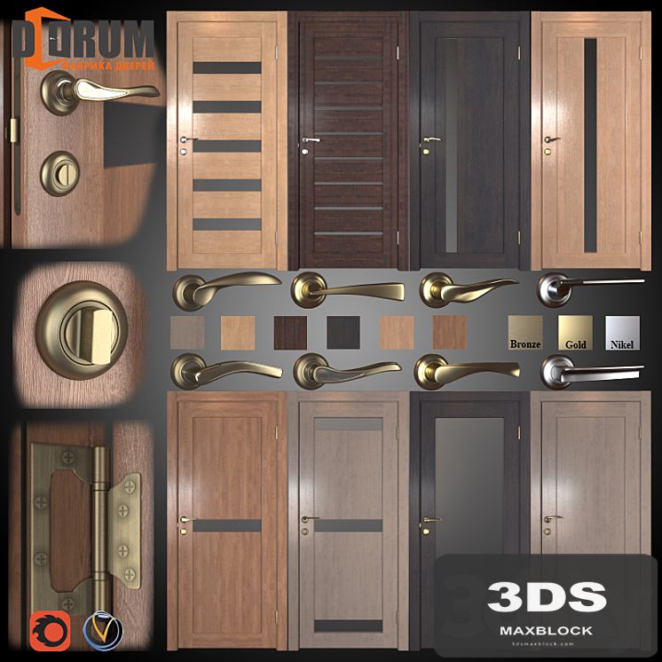 8 doors (6 colors) + 8 handles (3 colors)