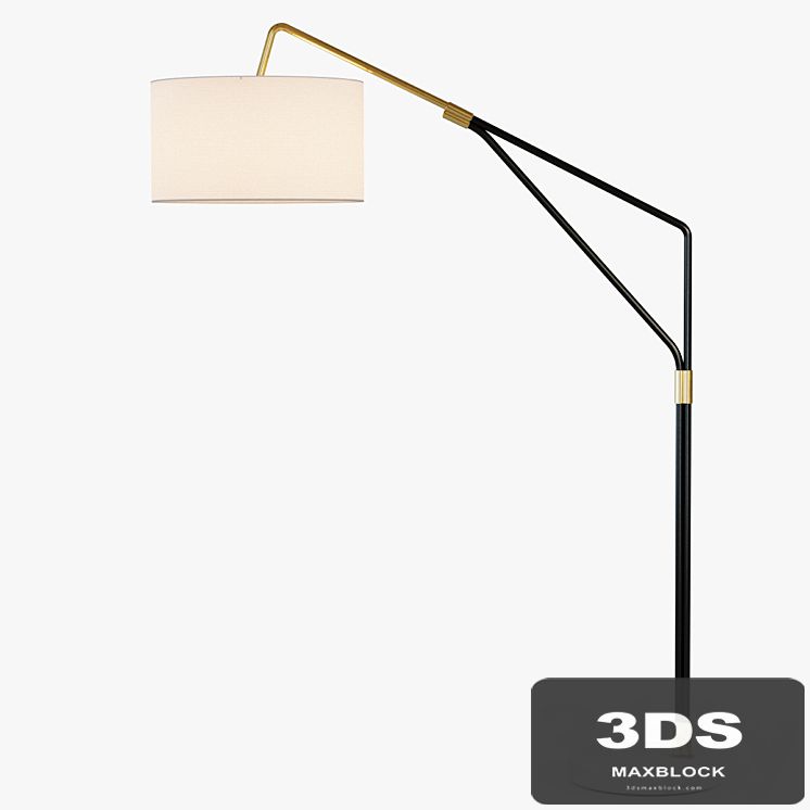 Mid-Century Overarching Floor Lamp