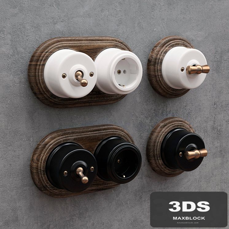 Retro sockets and switches for the outdoor installation