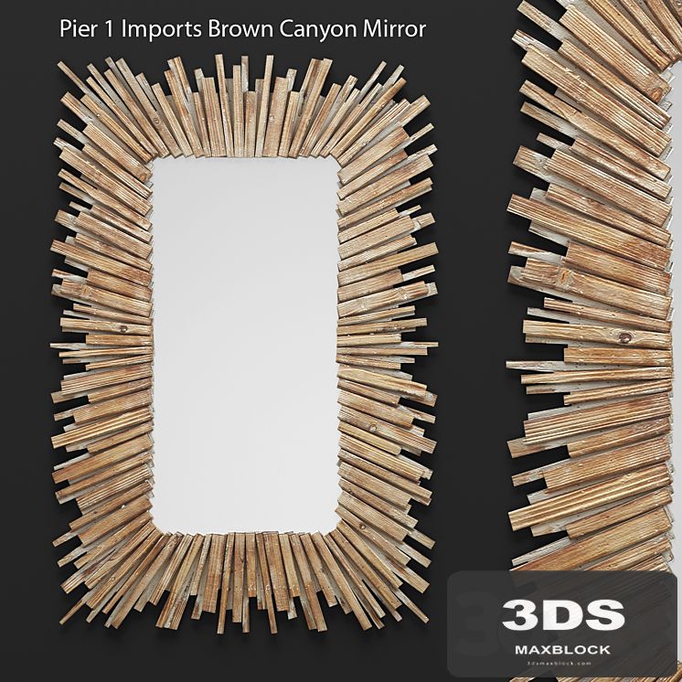 Mirror Pier 1 Imports Canyon, mirror, wall decor, plank panels, wooden decor, boards, wooden wall, panel, slats, natural decor, eco design