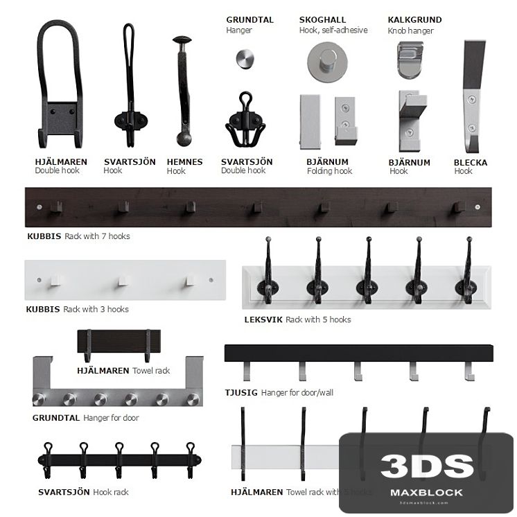 IKEA hooks and hangers
