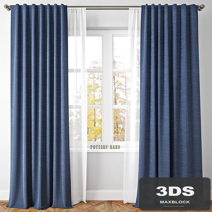 EMERY LINENCOTTON DRAPE-Pottery Barn