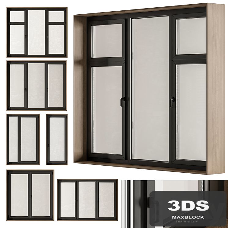 Wood Frame - Windows Set 23
