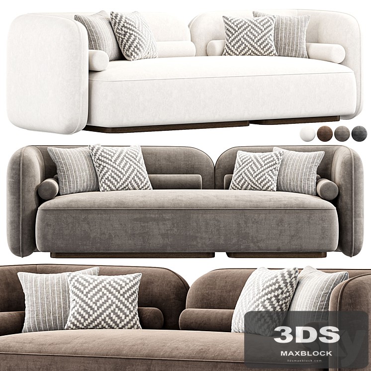 Scandinavian Style Velvet Sofa