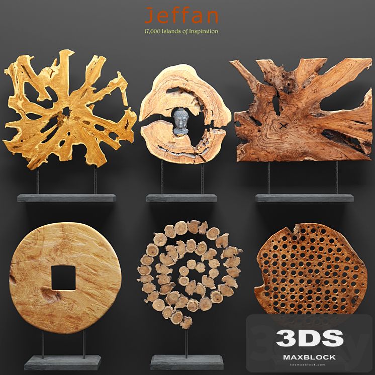 Jeffan. Art wood decor. Set. figurine, karyaga, eco, eco-design, wooden, sculpture, decorative, set, cut, cut, figurines, natural decor