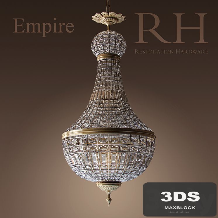 RH mpire crystal chandelier