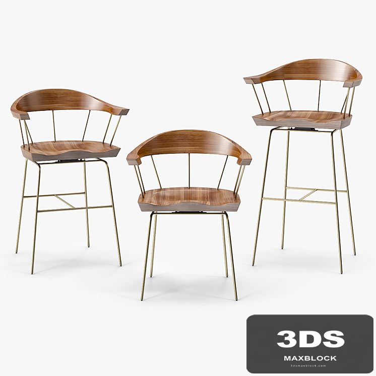 BassamFellows Spindle Chair