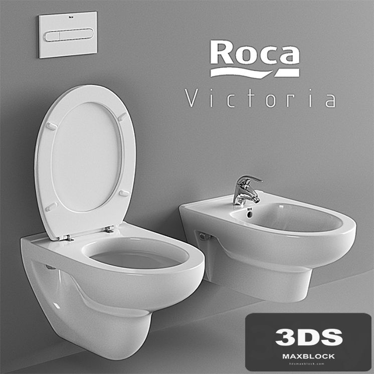 Suspended toilet and bidet Roca Victoria