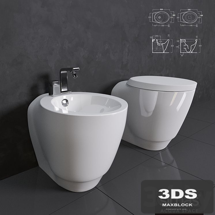 Simas bidet and toilet Bohémien