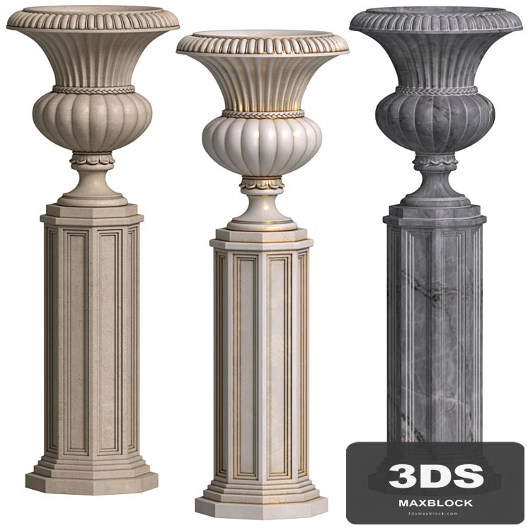 Classical Vase on a Pedestal for decorating the facade.LARGE WICKFORD URN.Classic outdoor Vase.Flowerpot