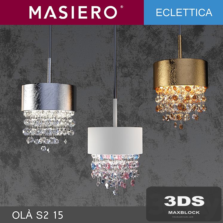 Hanging lamp Masiero Eclettica OLÀ S2 15