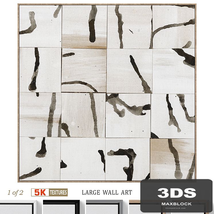 Large Abstract Neutral Wall Art C-921