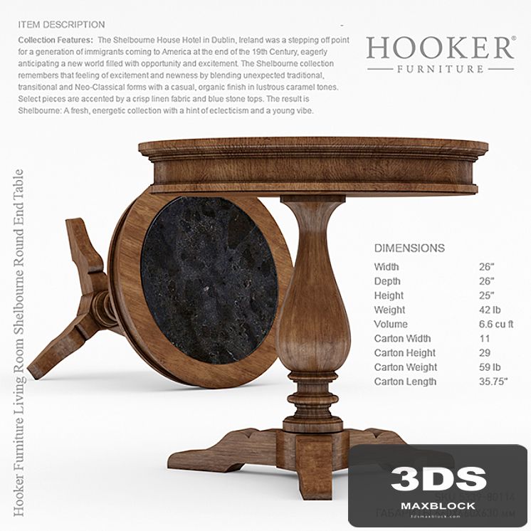 Hooker Furniture Shelbourne Round End Table