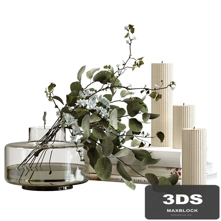 Decorative set with candles