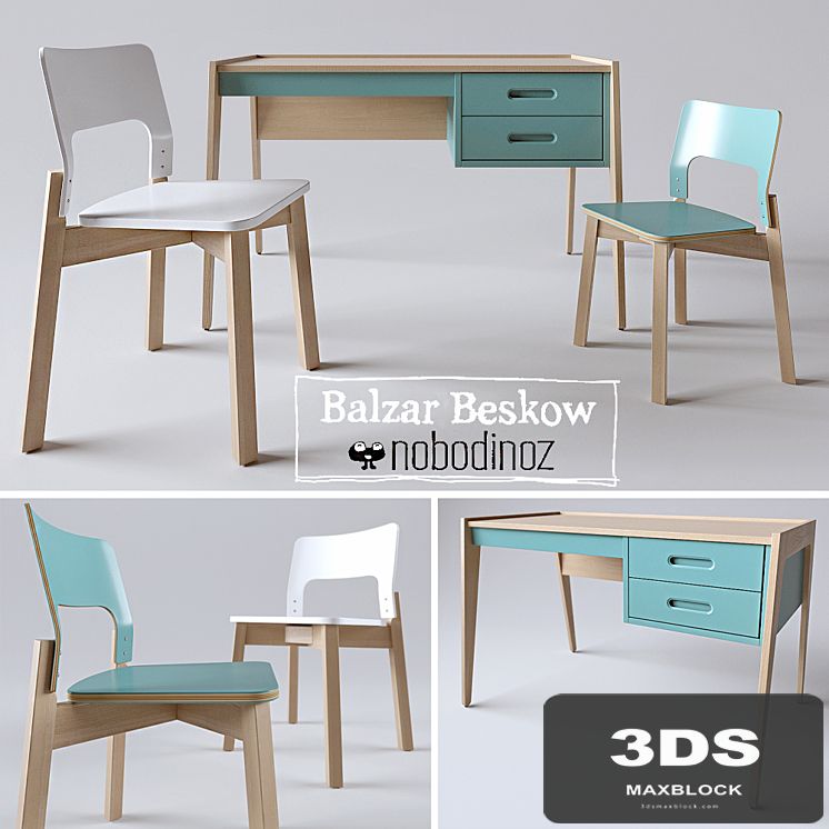 Desk by Nobodinoz & chair by Balzar Beskow