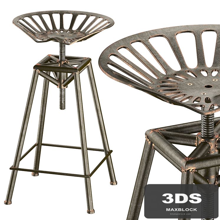 Charlie Industrial Metal Design stool