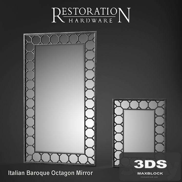 RH Italian Baroque Octagon Mirror