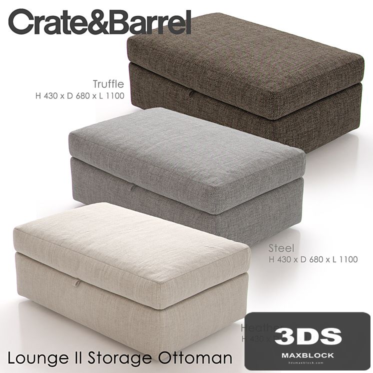 LOUNGE II Storage Ottoman