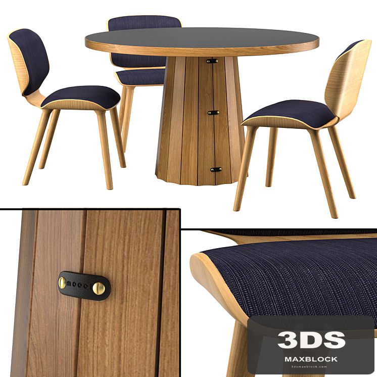 Container Table Bodhi with Linoak Top