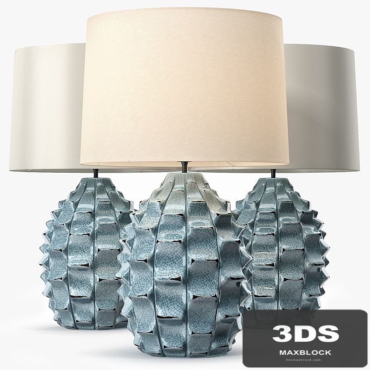 LuxDeco Bayern Table Lamp - Turquoise Base