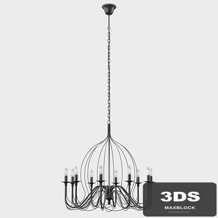 Chandelier Classical Sail on chain RS117/10 "Katerina",10xE14 60W D75xH90