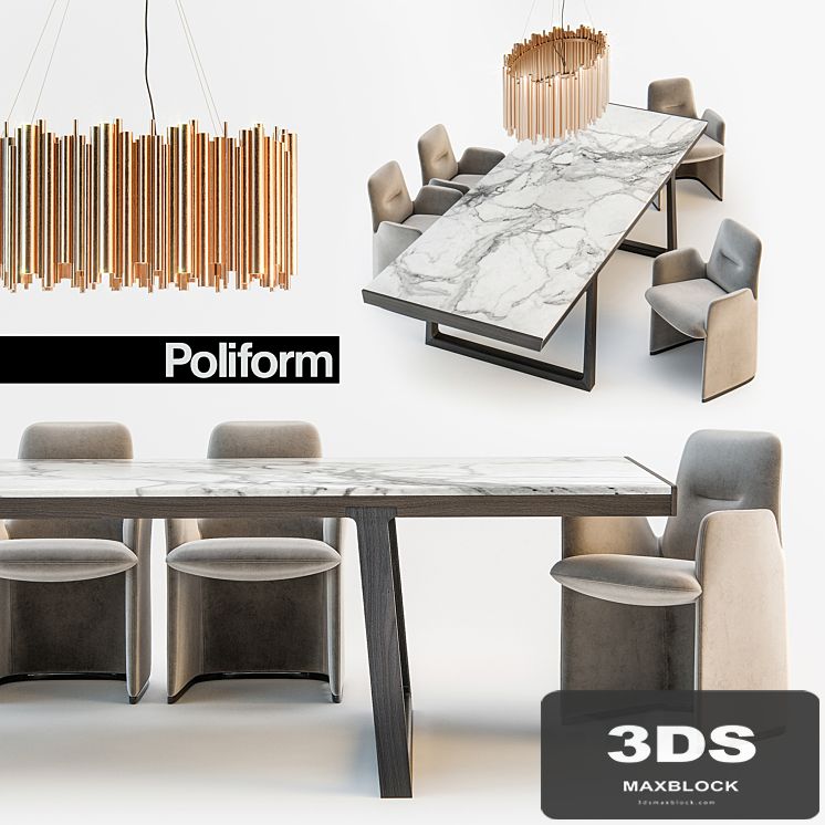 Poliform Guest chair Opera table