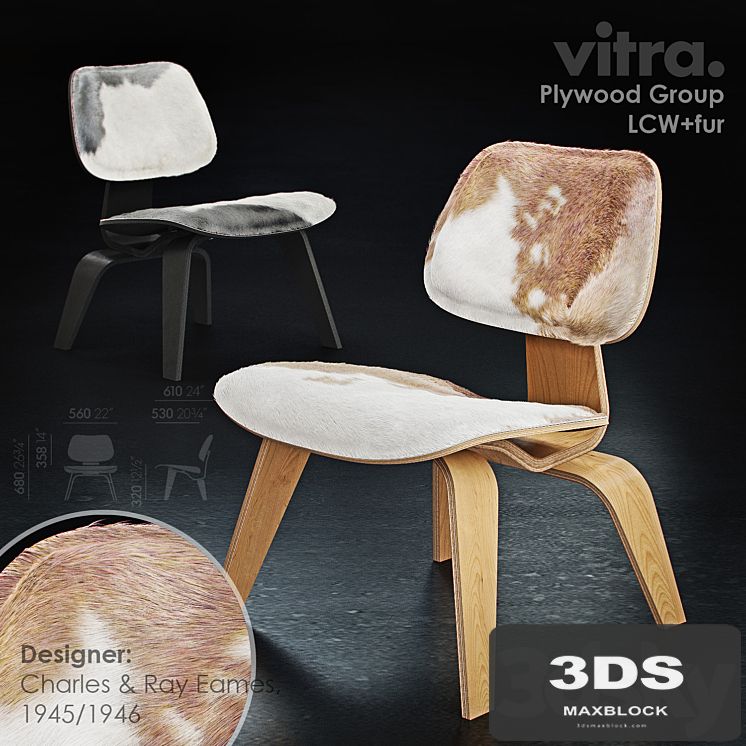 Vitra. Plywood Group - LCW + fur