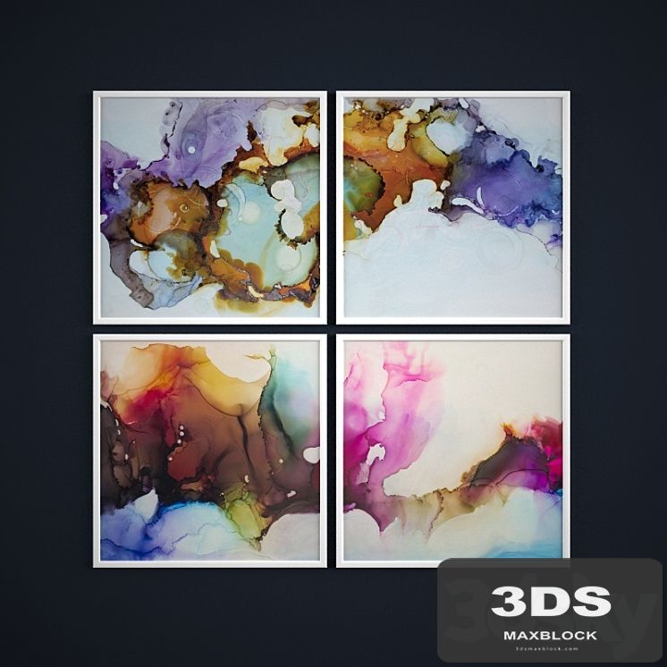 The collection of abstract paintings "Aqua"